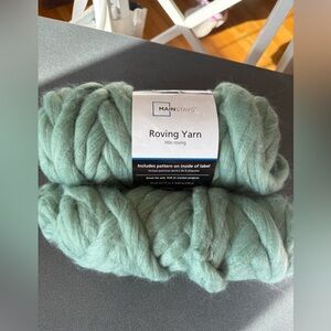Yarn Green sage yarn Mainstays Roving Yarn in Green Sage color set of two